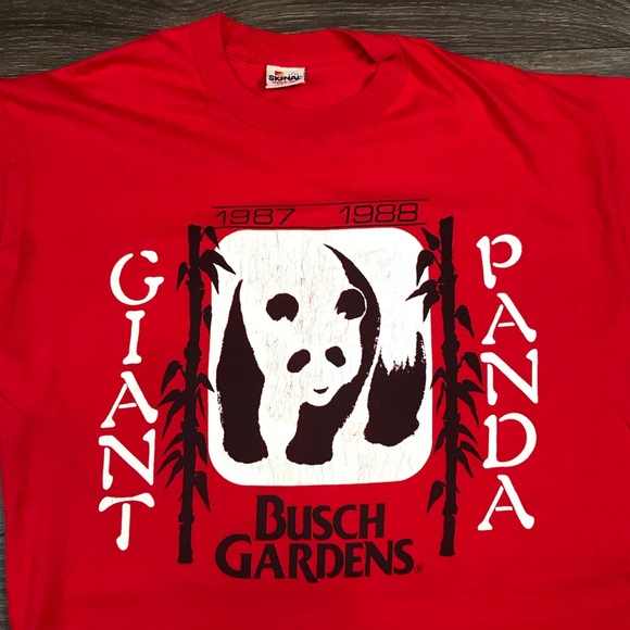 Busch Gardens Tampa Bay Florida Adults Vintage Giant Panda Roller Coaster Shirt - Picture 4 of 7